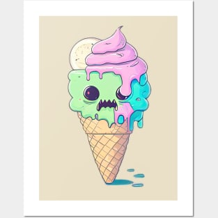 Zombie Icecream Posters and Art